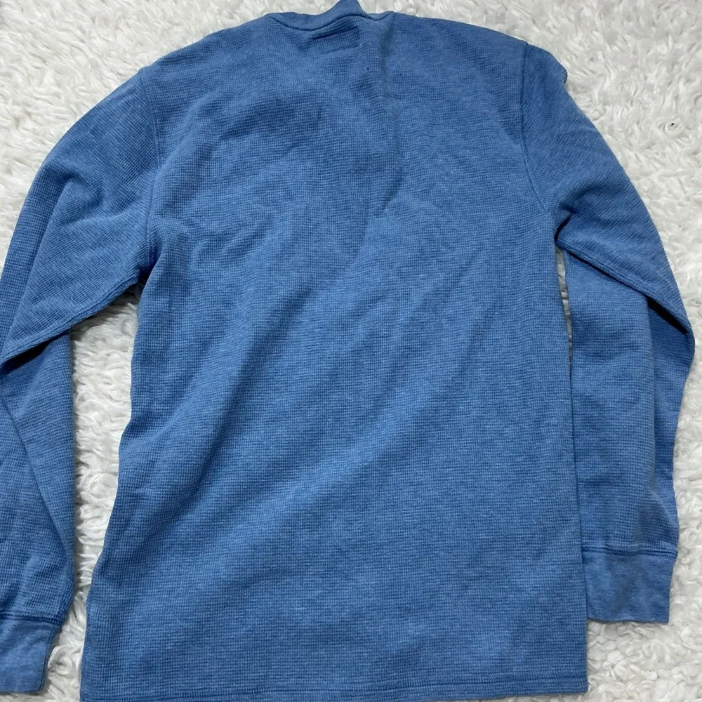 Polo Ralph Lauren Sleepwear Blue Skiing Polo Bear Waffle Knit Thermal Top Size M